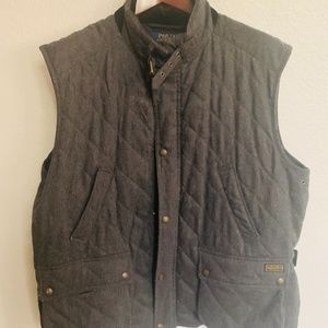 Polo Quilted Vest, Wool Tweed